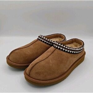 Kirkland Signature Unisex Shearling Slippers Size 6 women Tan Havane EU‎ 37 2